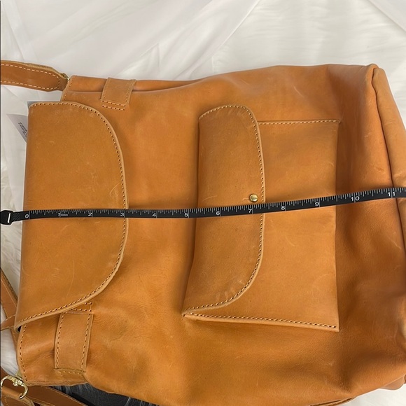 Noonday Collection Tan Leather Convertible Backpack - Picture 9 of 10